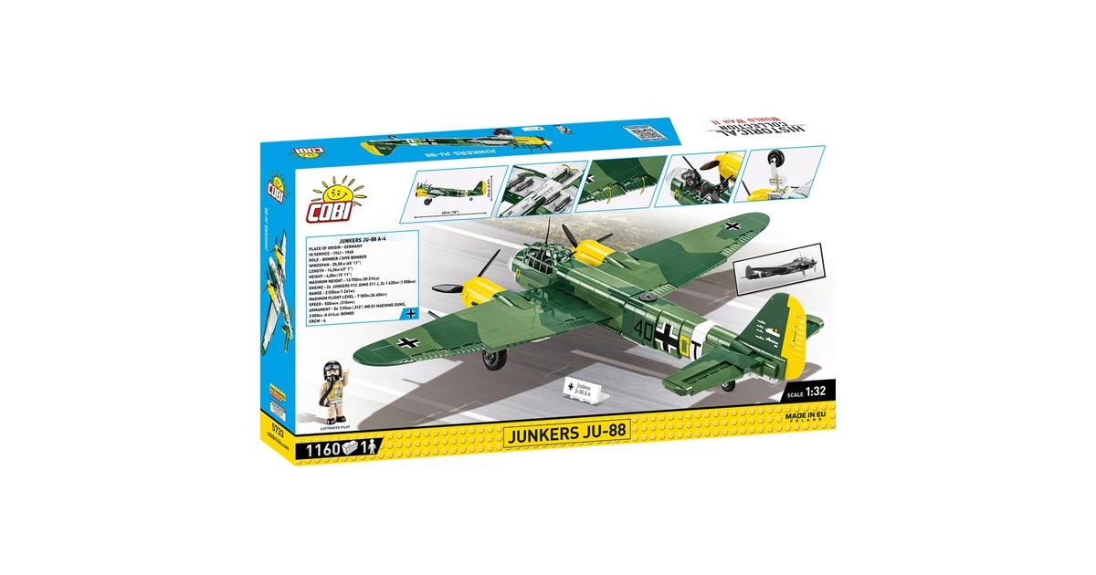 COBIHistorical Collection - Junkers Ju 88 Constructiespeelgoed  (Schaal 1:32)