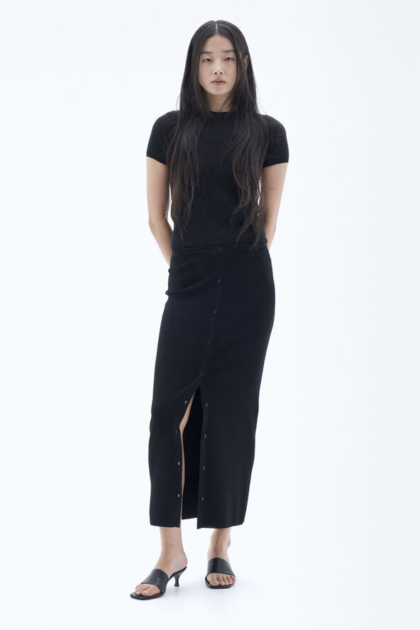 Filippa K Knitted Maxi Skirt Black