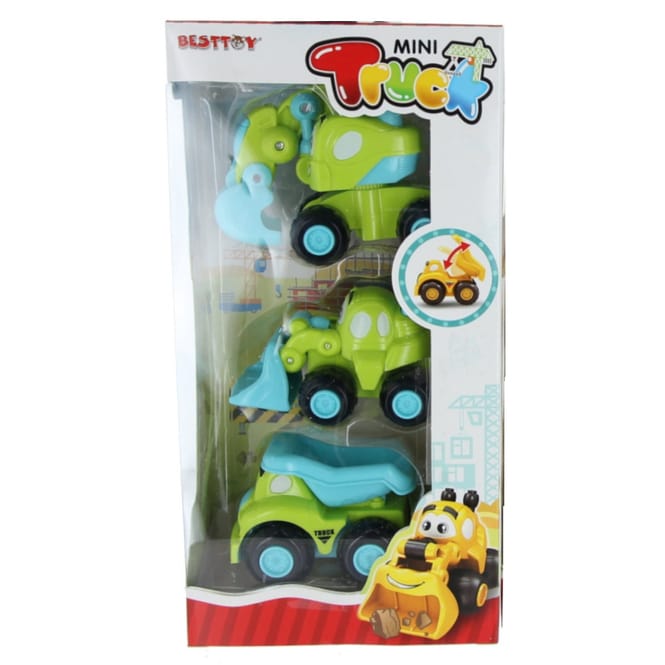 Besttoy - Baufahrzeuge - 3 Stück - 1 Set