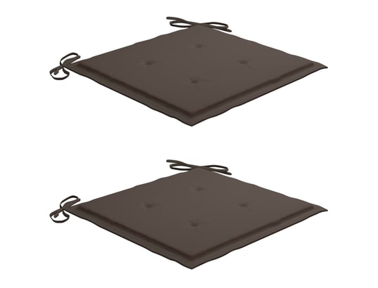 VIDAXL - Galette de chaise Coussins de chaise de jardin 2 pcs taupe 40x40x4 cm tissu