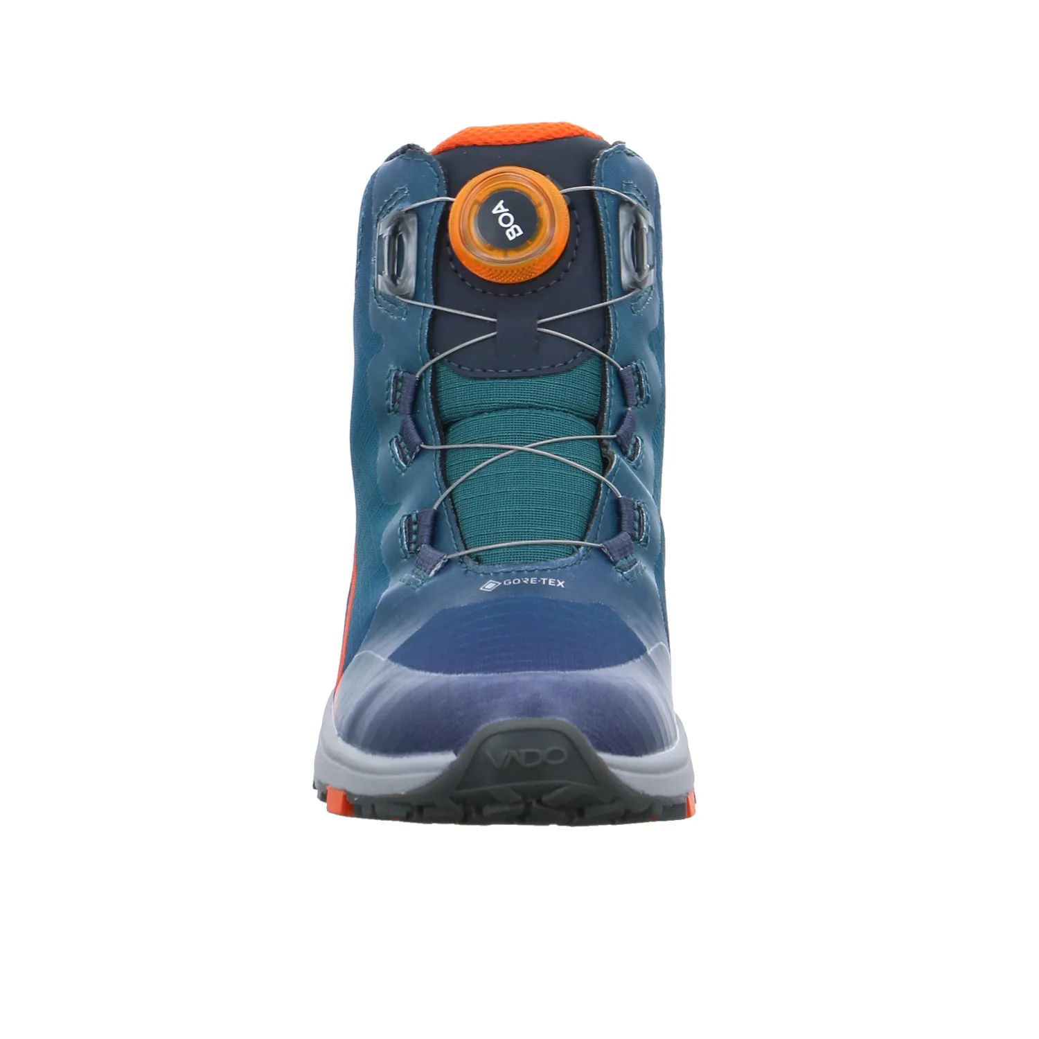 VADO Jungen- Snowboot Membran Blau Textil  Winter-Sneaker high