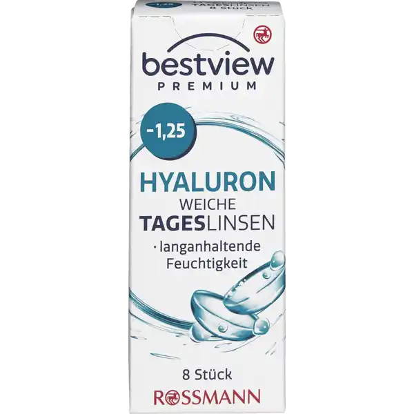 Premium weiche Tageslinsen Hyaluron -1,25