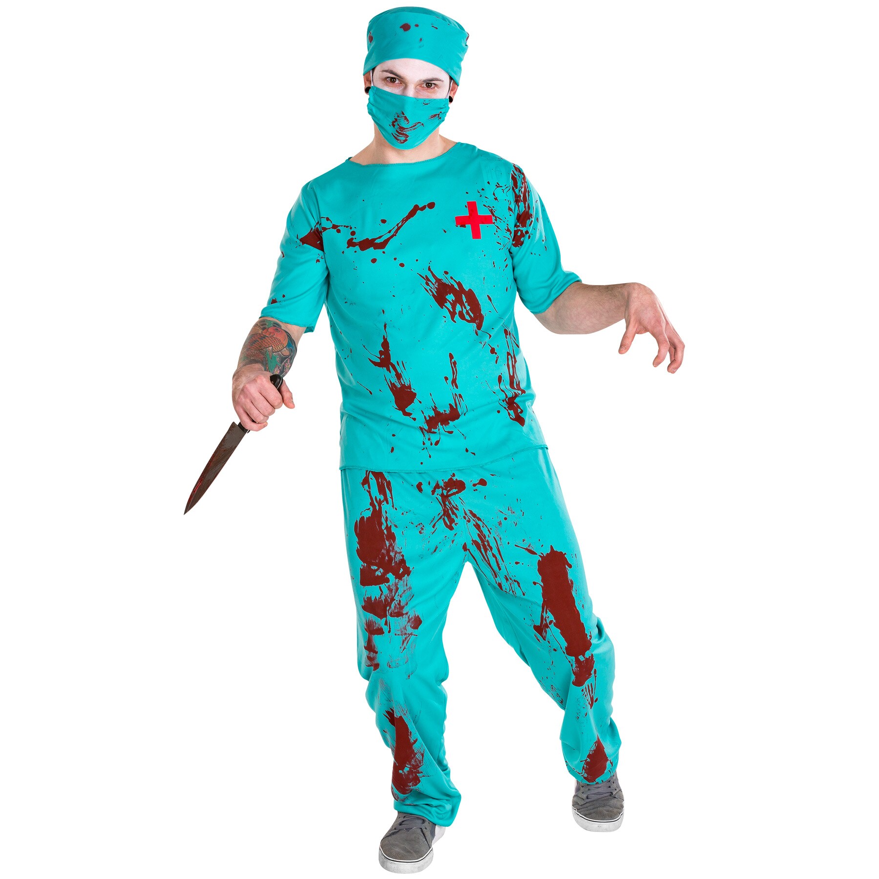 tectake® Herrenkostüm Zombie Doktor