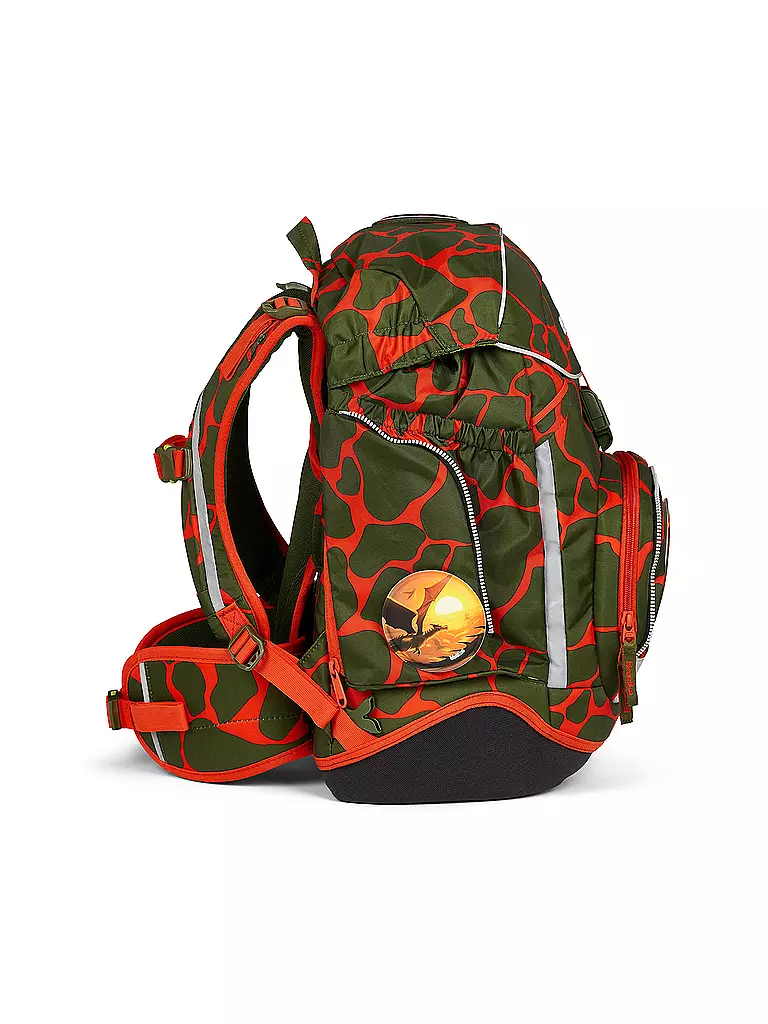 ERGOBAG Schultaschen Set 6tlg PACK Lumi - FeuerspeiBär  olive