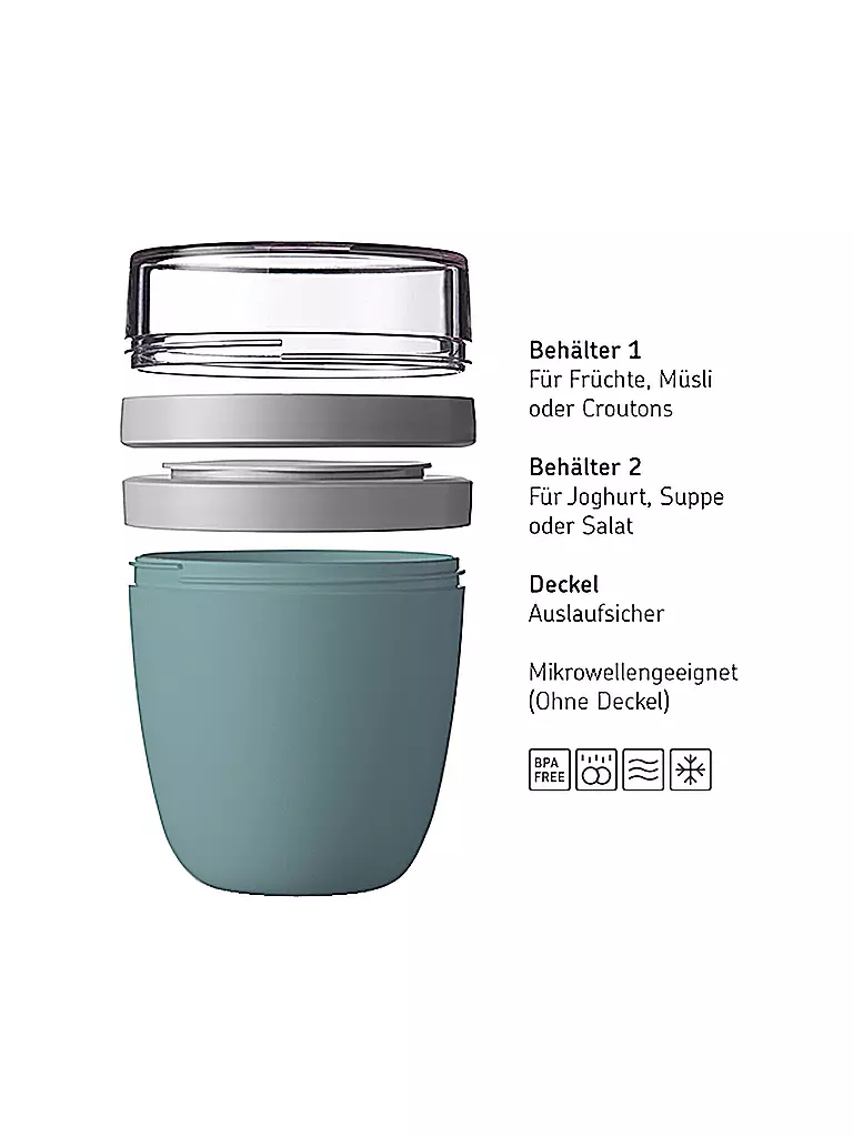 MEPAL Lunchpot ELLIPSE Mini 300 + 120ml Vivid Mauve beere