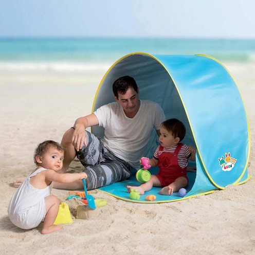 Tente de Plage Anti-UV Bleue - LUDI