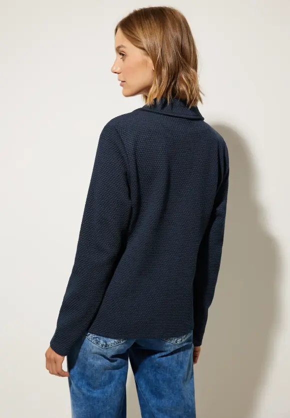 Struktur Blazer mit Taschen - deep blue