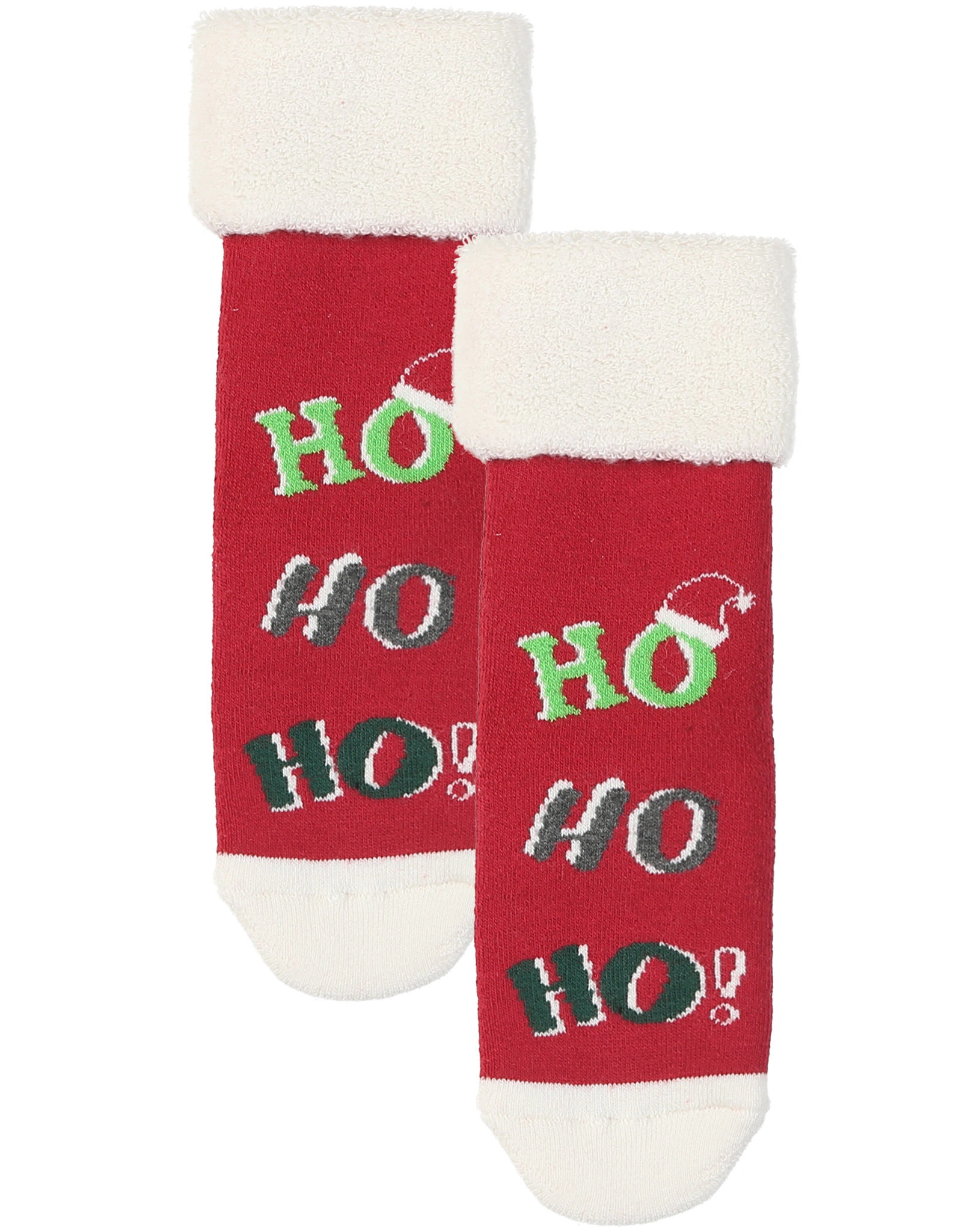 Strümpfe HO HO HO in rubin