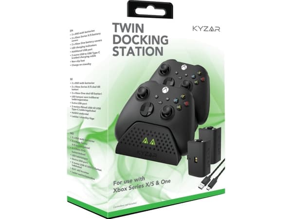 Kyzar Twin Docking Station for Xbox Series X/S - Spillkonsolltilbehør - Microsoft Xbox One.