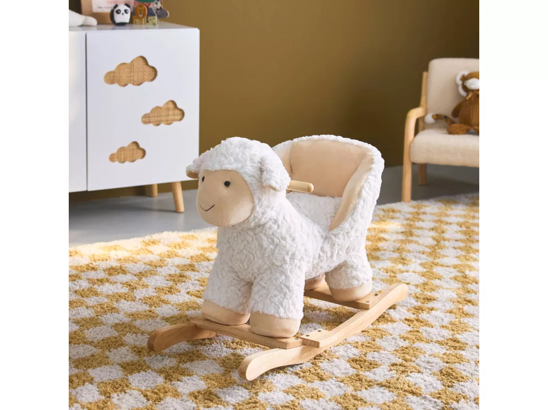 Fauteuil mouton à bascule pour enfant