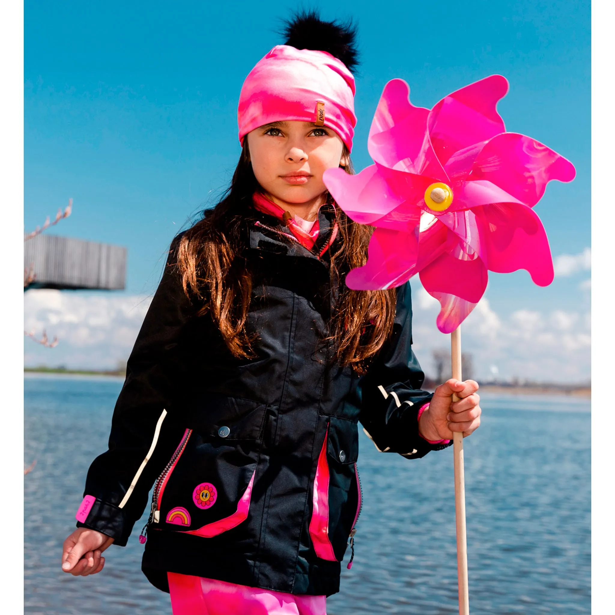 Deux par Deux Ensemble Extérieur 3-en-1 Fuschia 7-12ans