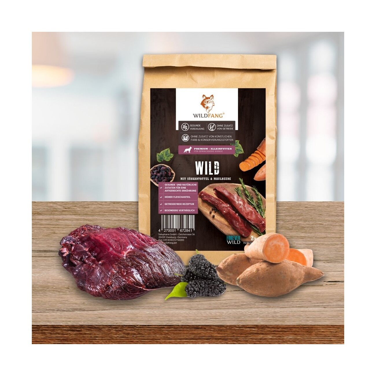 Wildfang ® Adult Trockenfutter mit Wild 2 kg