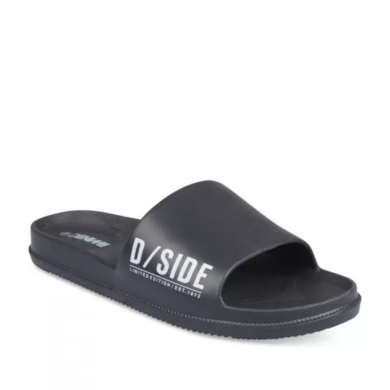 Claquettes NOIR DENIM SIDE