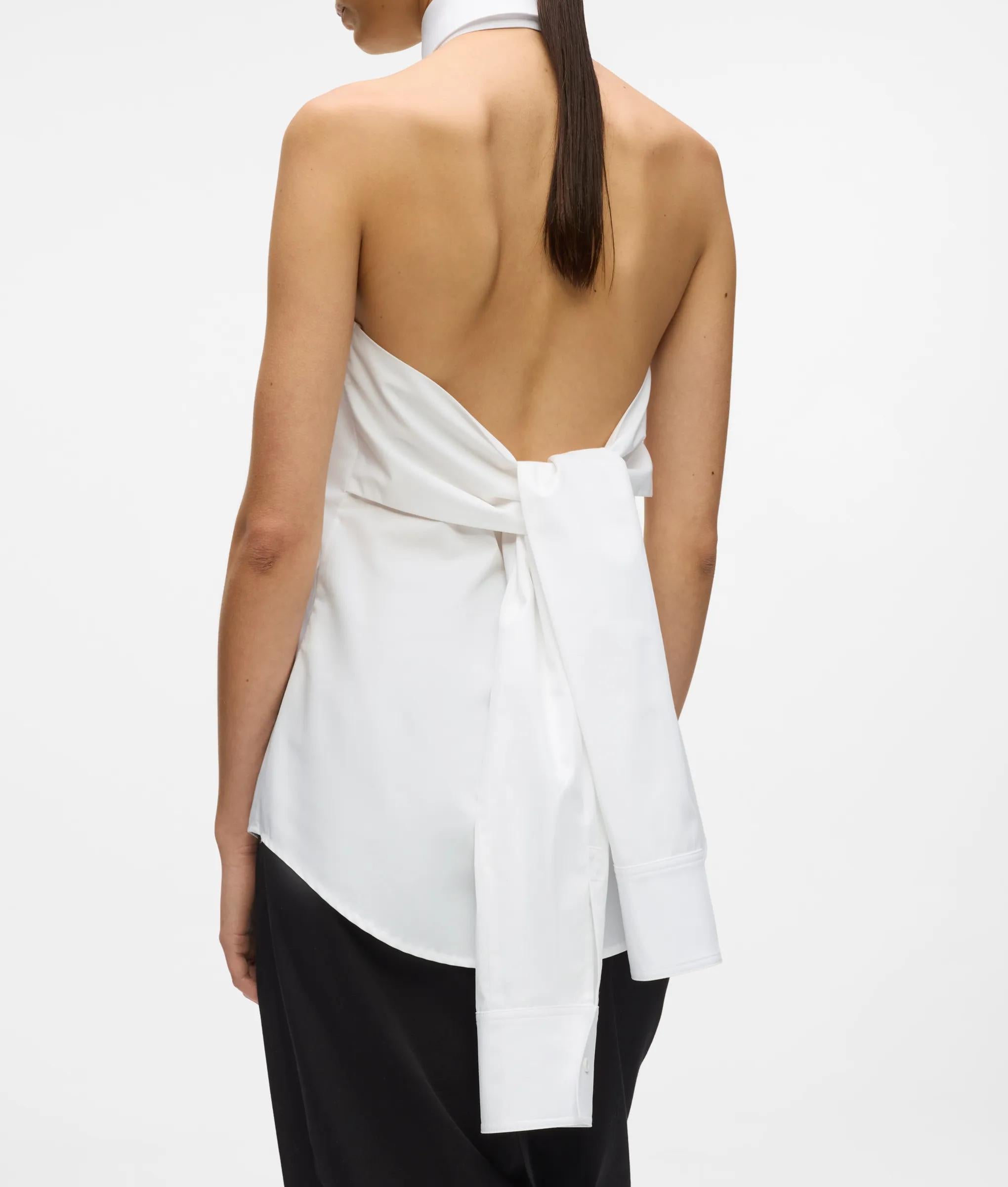 Mouwloos shirt met Stropdas