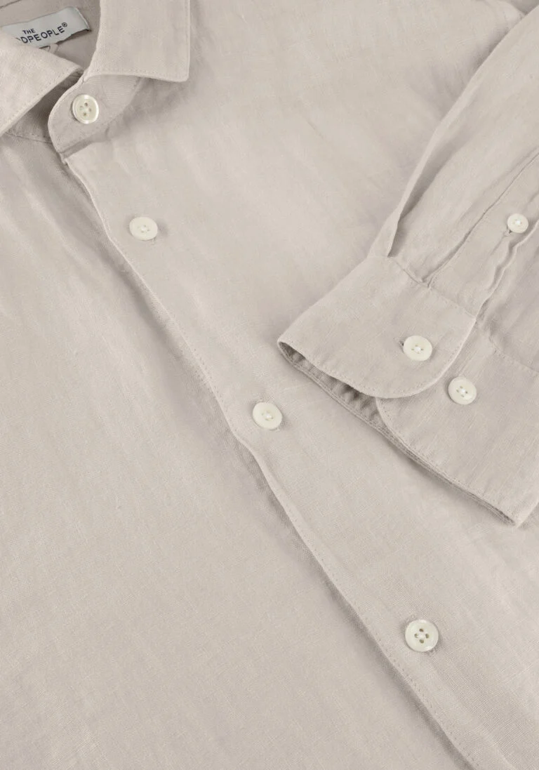 THE GOODPEOPLE beige the goodpeople casual overhemd soho