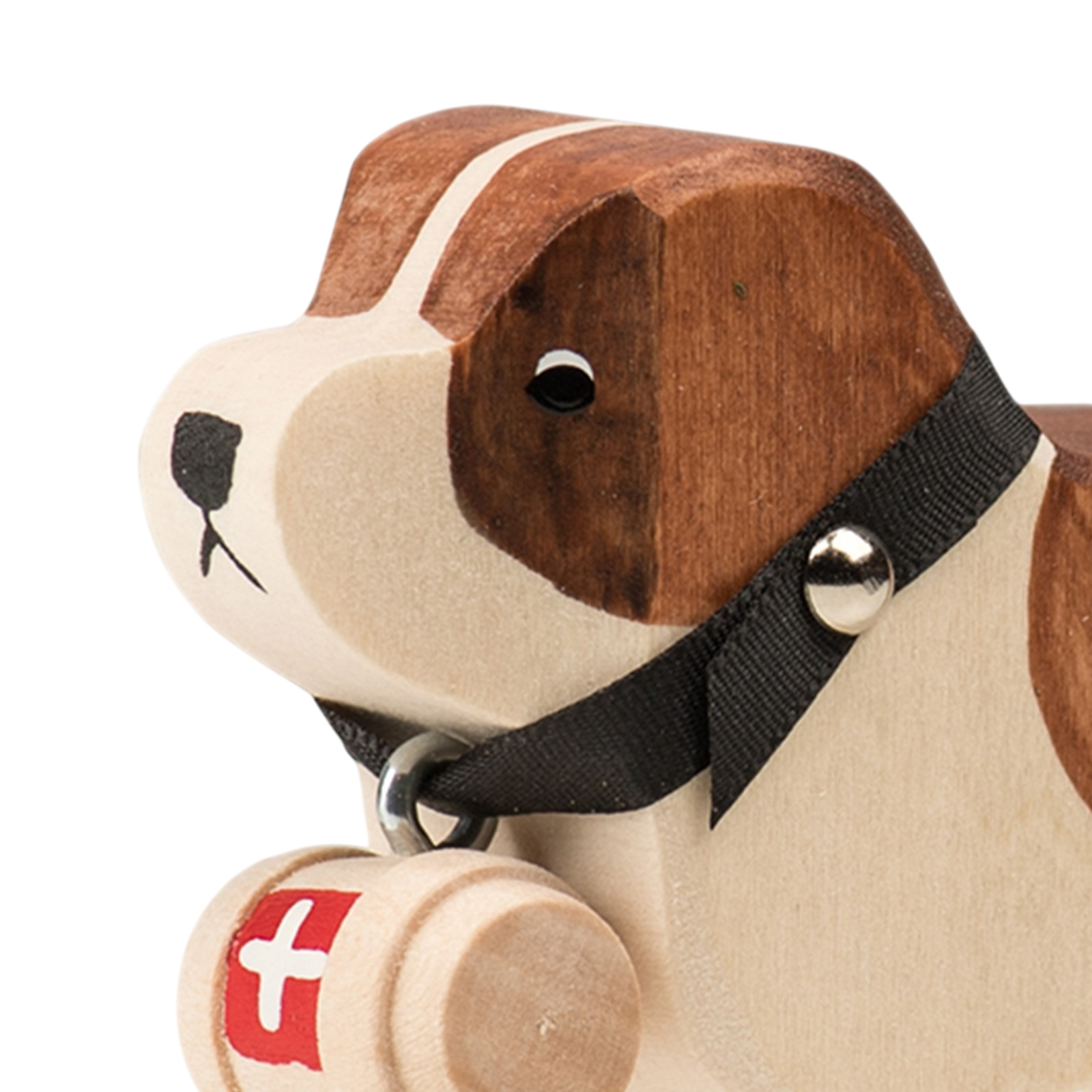 Trauffer Hund Barry mit Fässchen Holztier