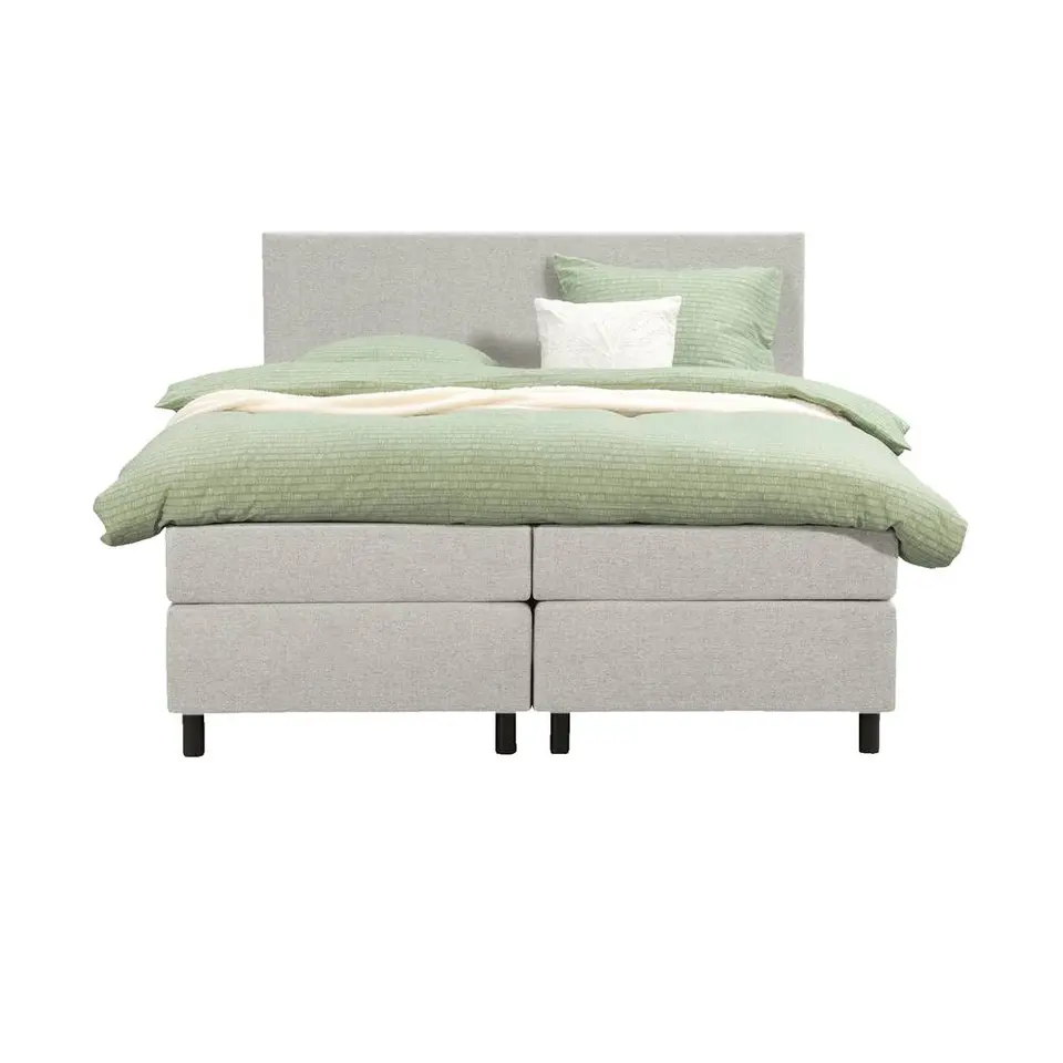 Boxspring Liv egaal - ecru - 160x200 cm - ronde poot