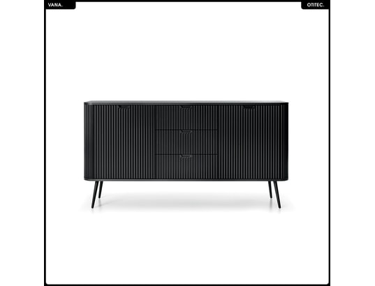 OTITEC - Commode - l.168 x h.87 x p.39 cm - vana - noir