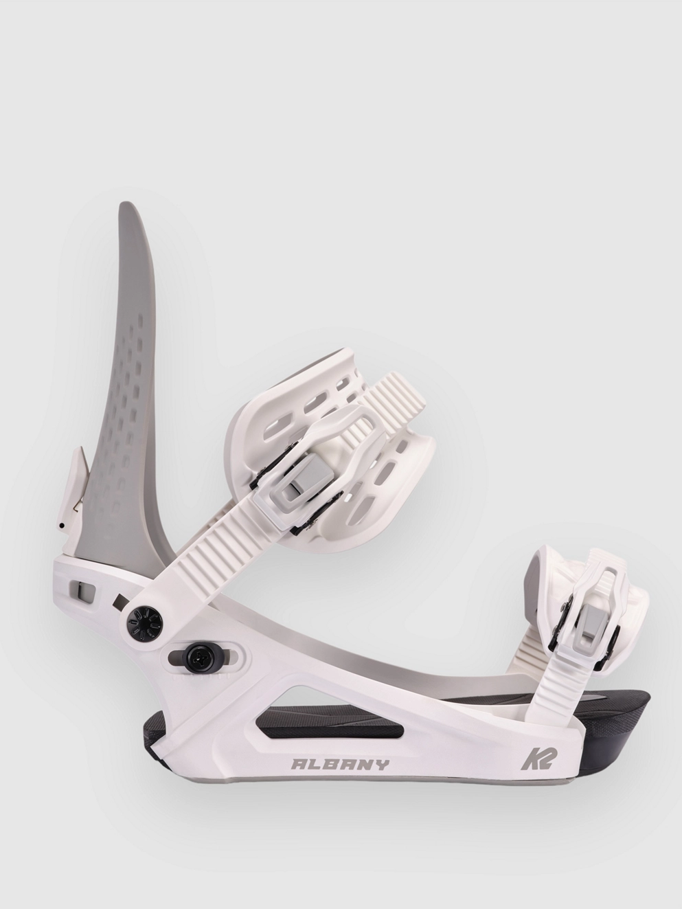K2 Albany 2025 Snowboard Bindings white/grey