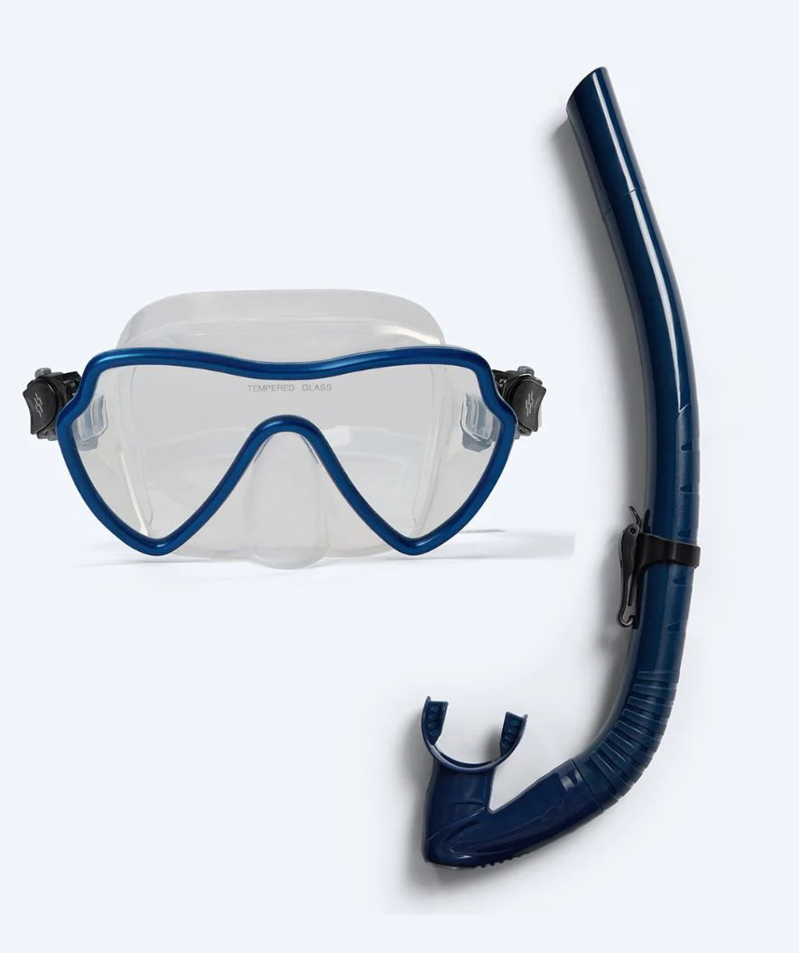 Watery Combo snorkelsæt til voksne (fra 15 år) - Fraser/Coast - Blå/mørkeblå