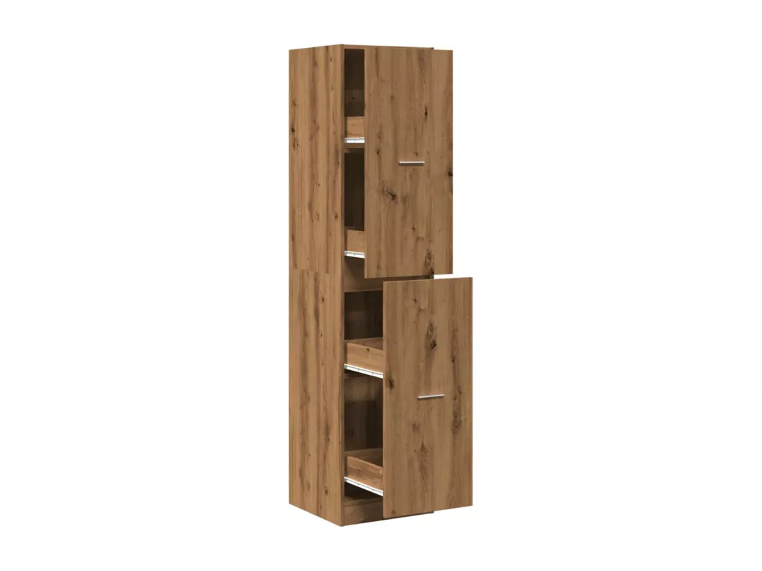 Armoire d'apothicaire chêne artisanal bois d'ingénierie
