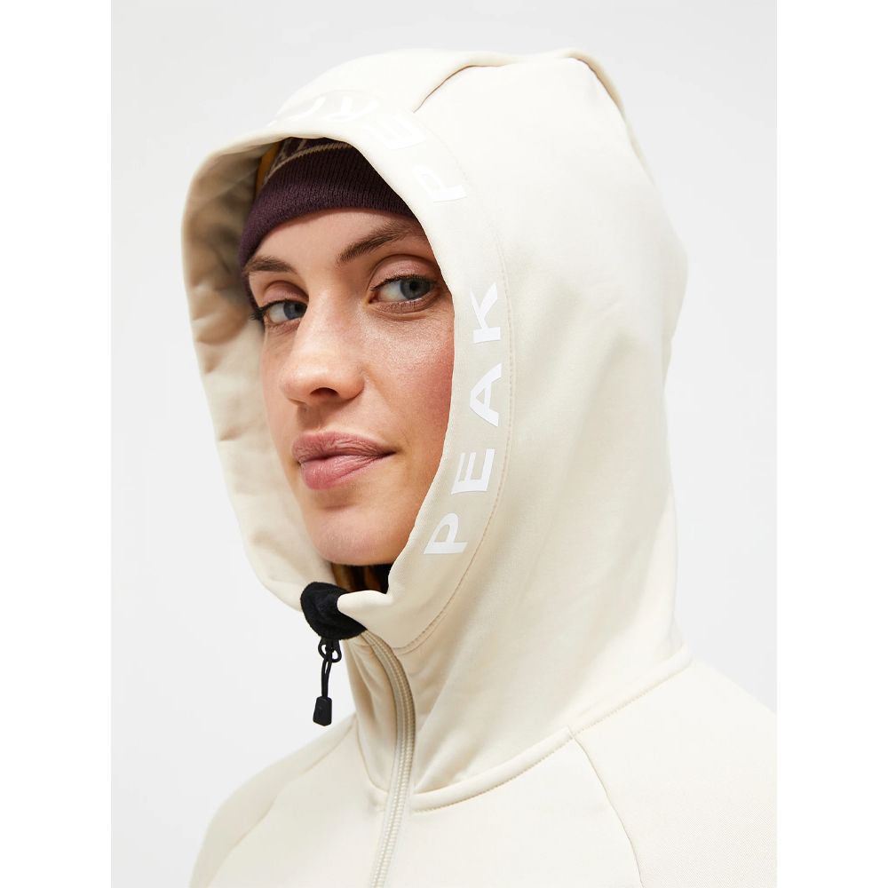 Rider Zip Hettegenser Dame Beige