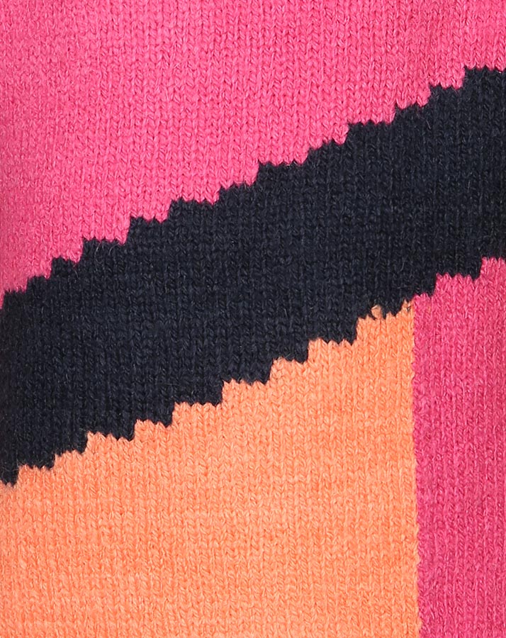 Strickkleid NATURE mit Blockstreifen in bunt