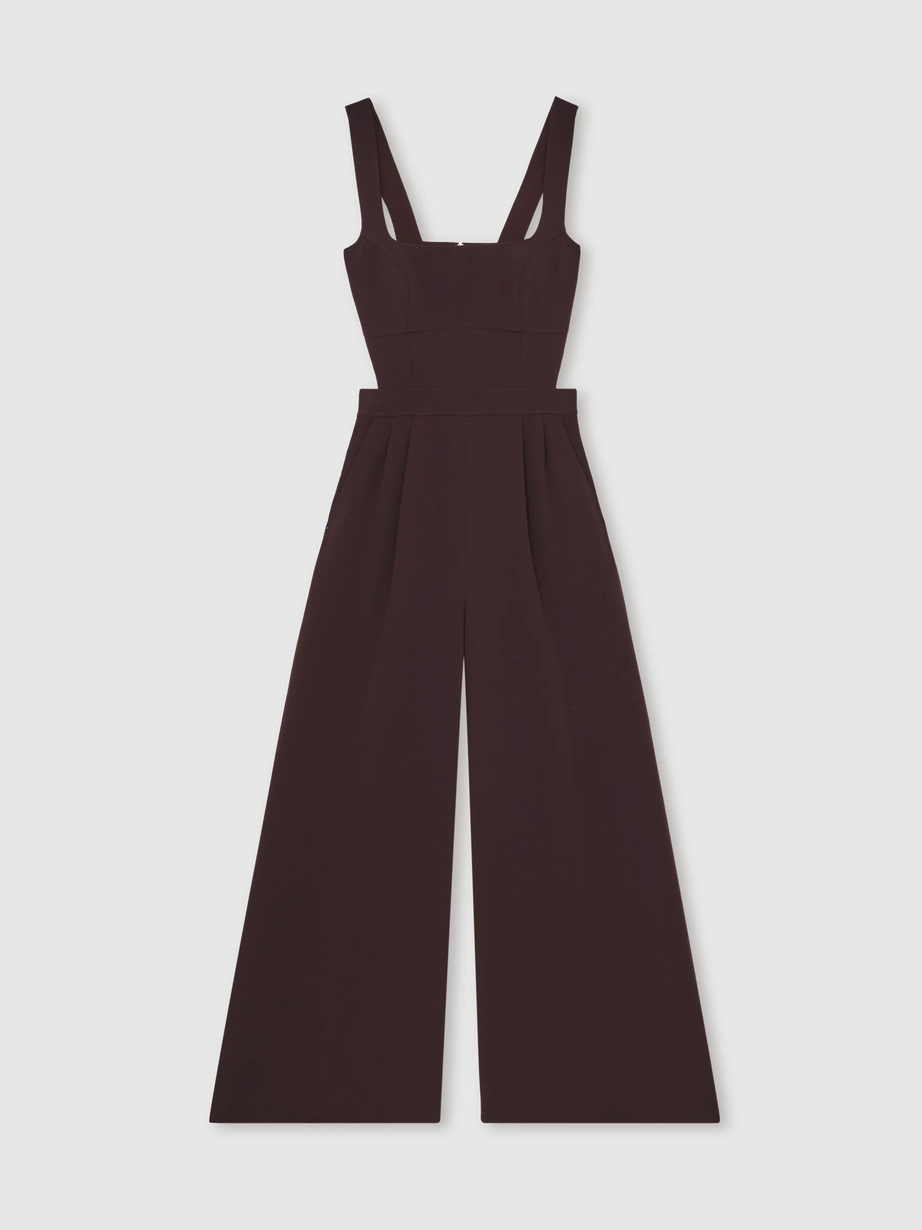 Bordeauxrood - Reiss Dion Wide-Leg Cut-Out Jumpsuit