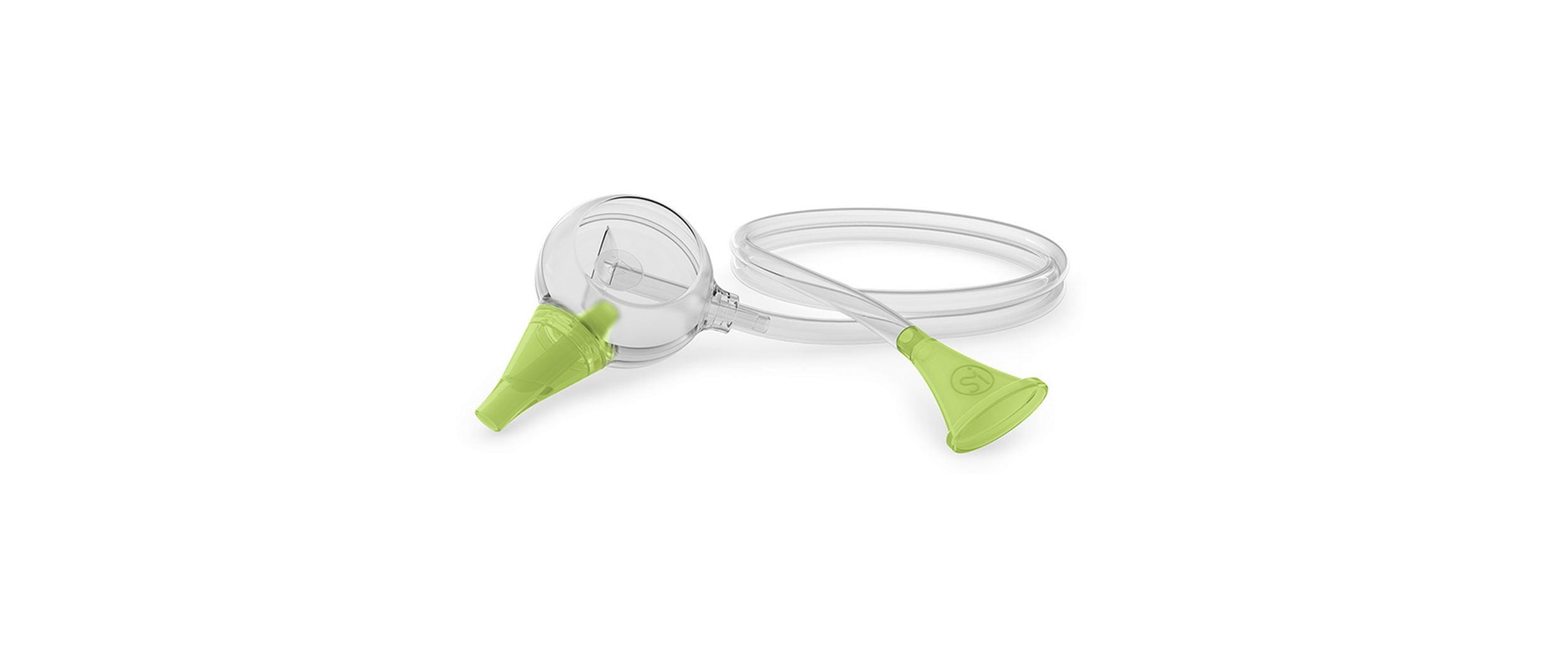 Nasensauger Eco Transparent/TürkisMundbetriebener Nasensauger Nosiboo Eco
