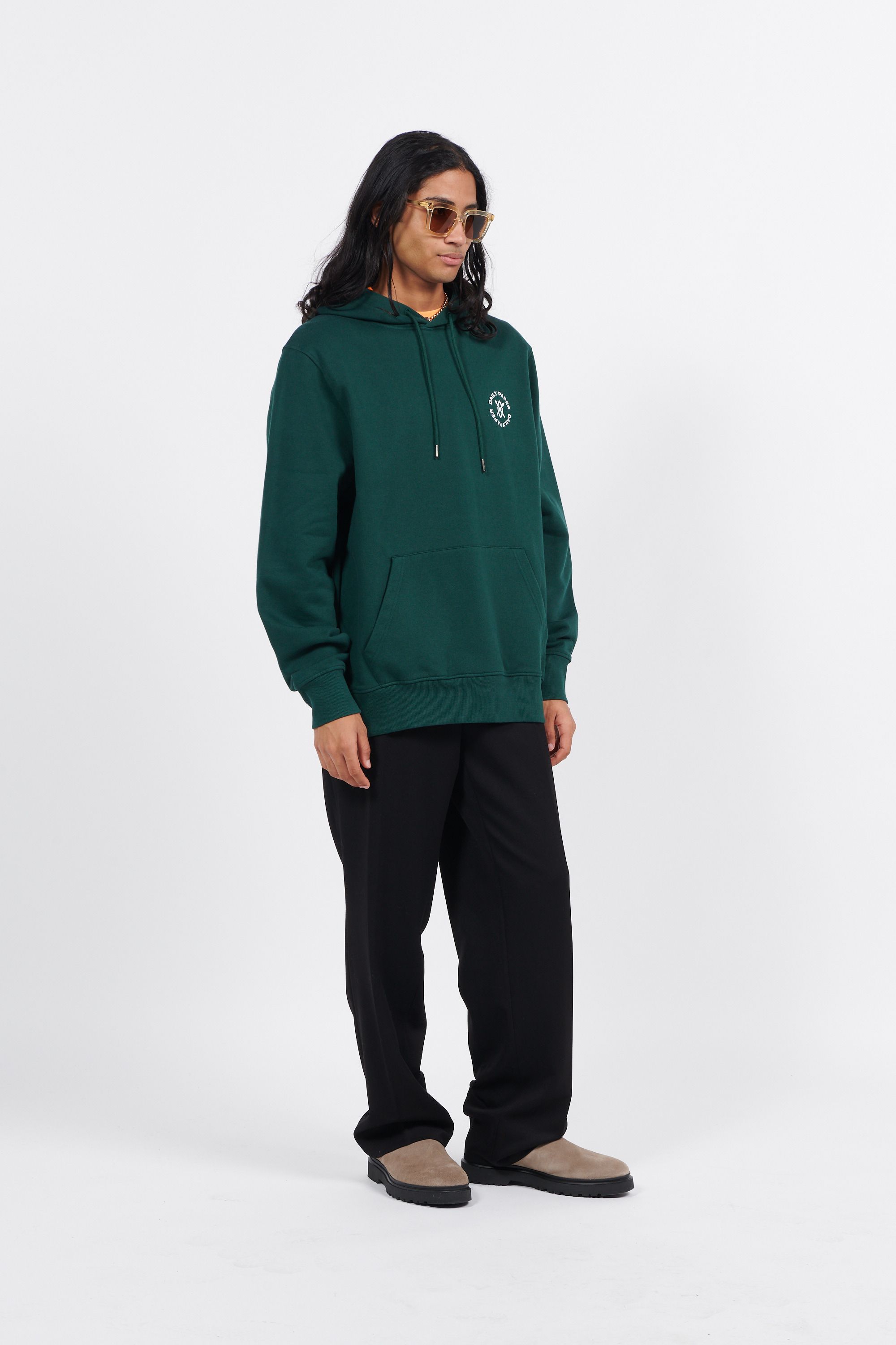 Daily Paper Sweat à capuche  circle hoodie Vert
