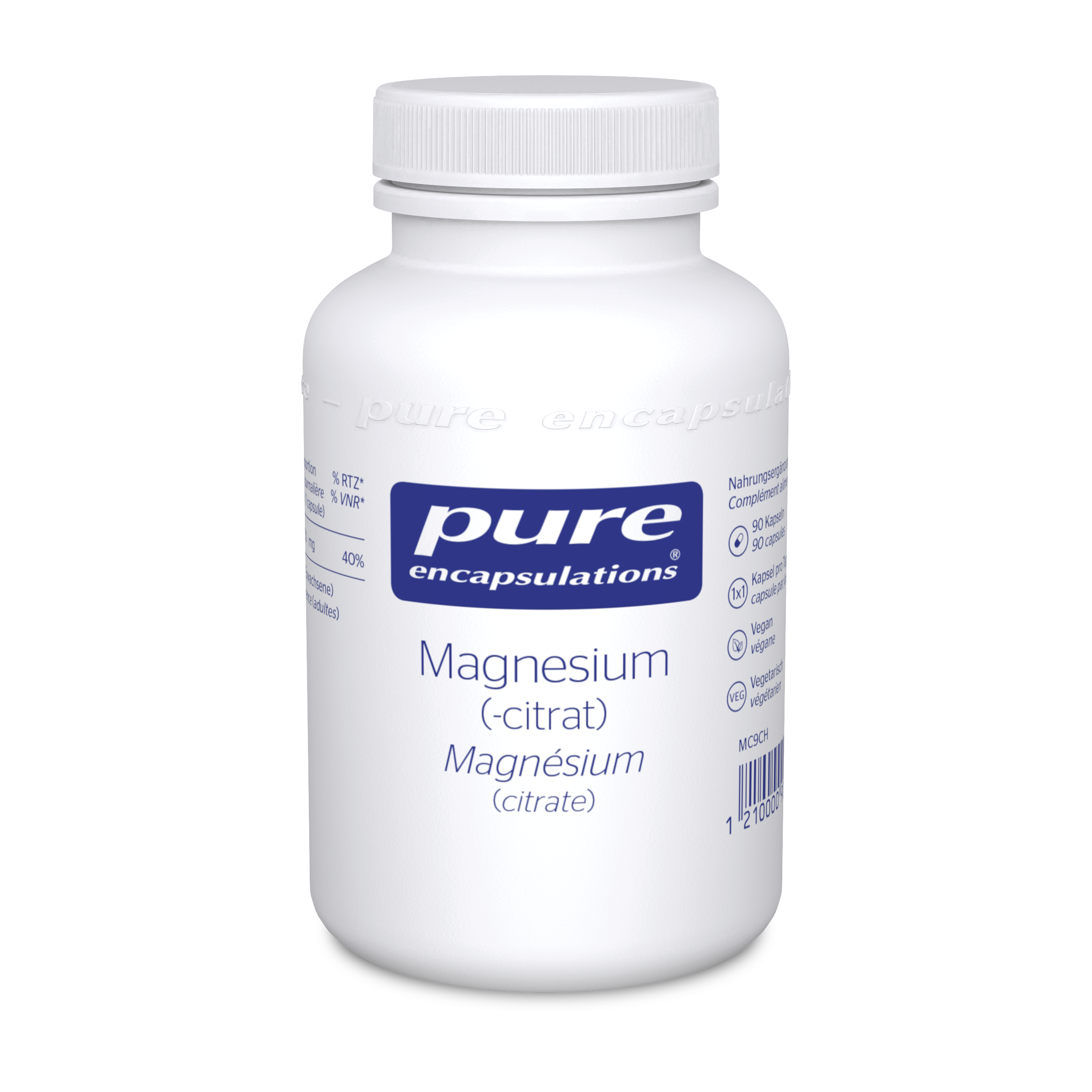 PURE Magnesiumcitrat Kaps Ds 90 Stk