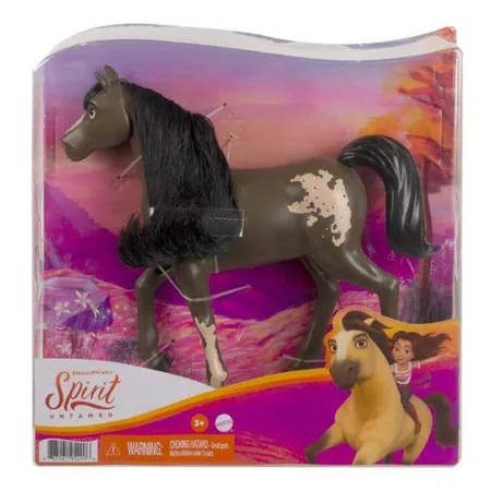 Mattel Spirit Pferd Mustang Stute (dunkelbraun, ca. 20 cm)