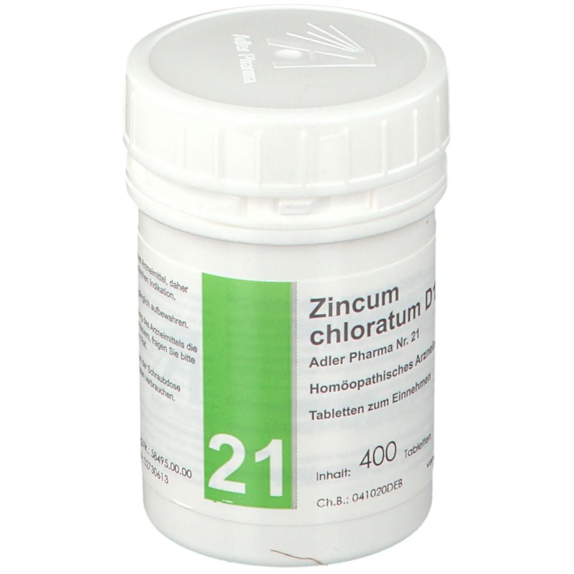 Adler Pharma Zincum chloratum D12 Biochemie nach Dr. Schüßler Nr. 21