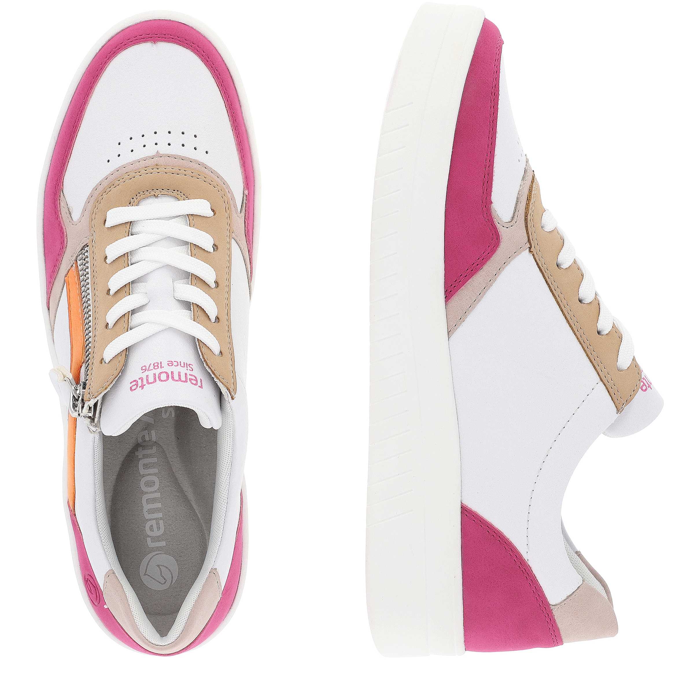 Remonte Plateausneaker  , Freizeitschuh, Halbschuh, Schnürschuh in schmaler Form