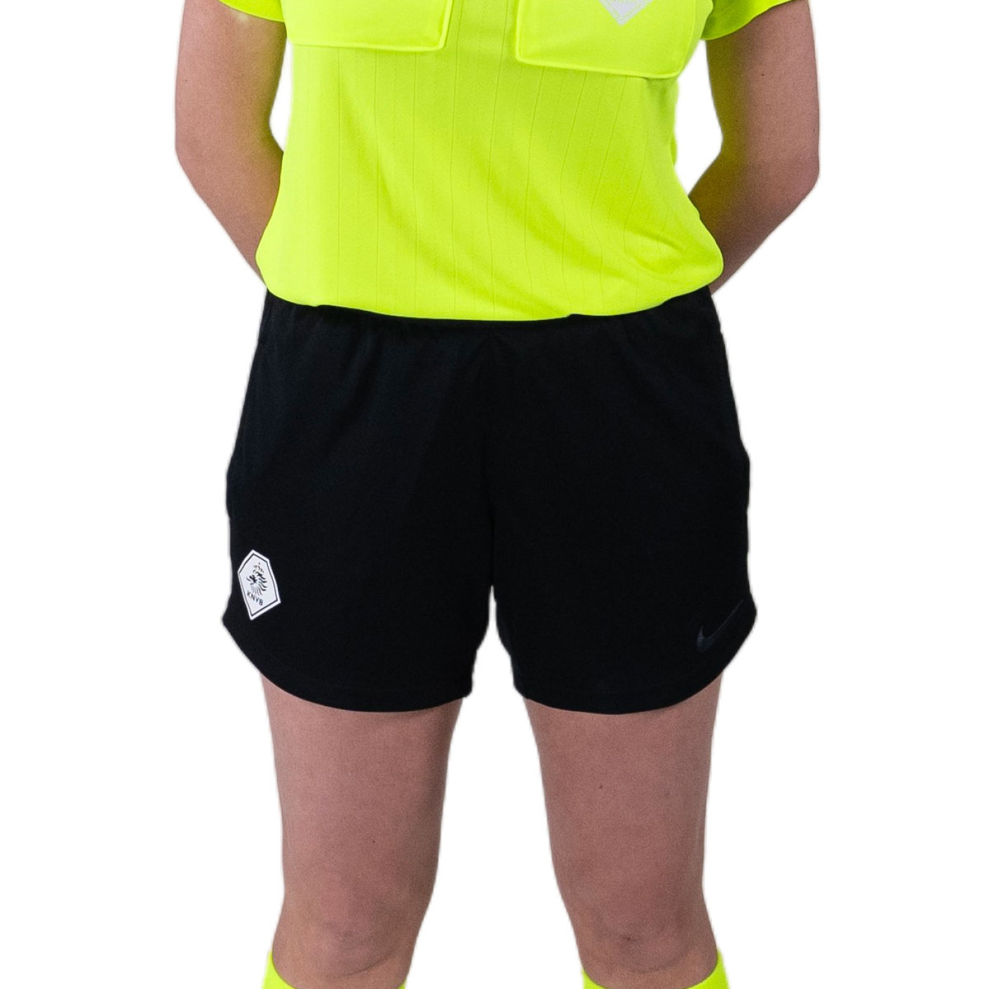 Nike KNVB Scheidsrechterstenue Lange Mouwen 2024-2026 Dames Neongeel Zwart
