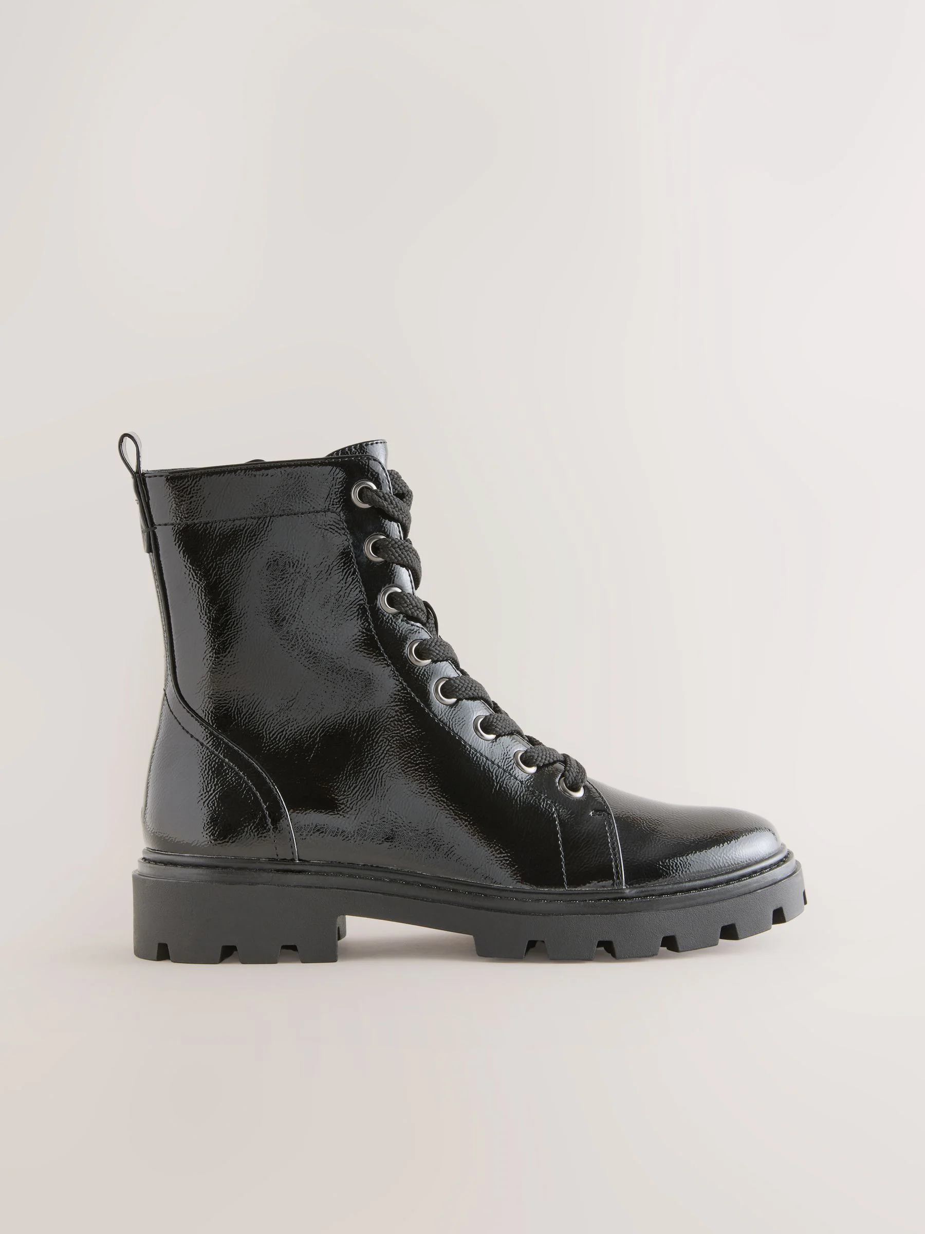 Zwart lak - Forever Comfort® veterlaarzen