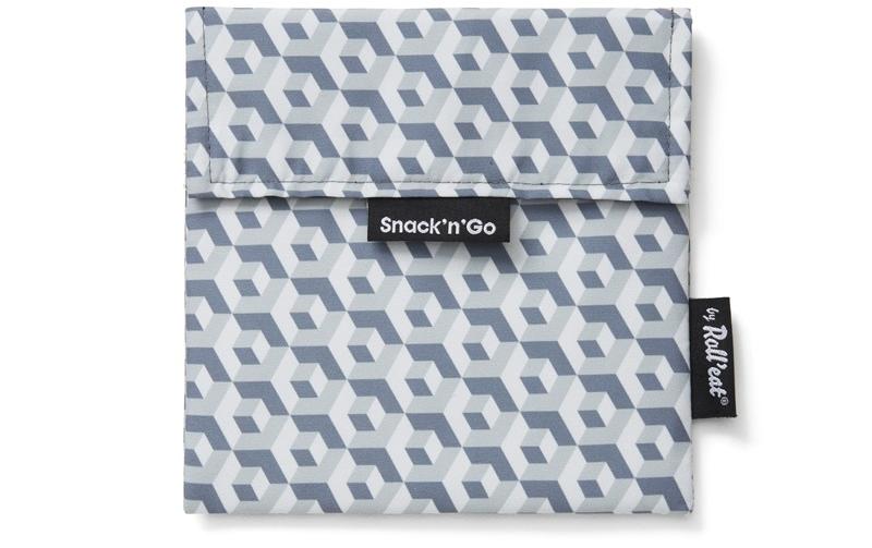 Lunchbeutel SnacknGo-Tiles 18 cm x 18 cm, GrauGrauer Lunchsack