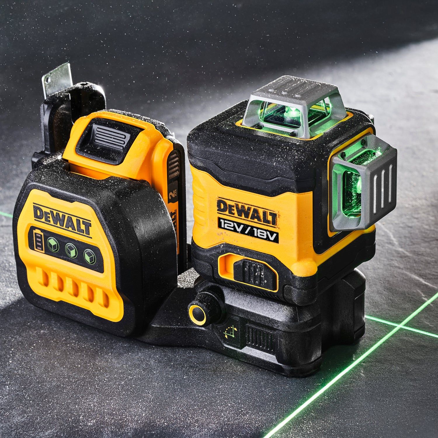 DeWALT DCE089NG18 Accu kruislijnlaser groen 3x360° 12V/18V XR Basic Body in TSTAK