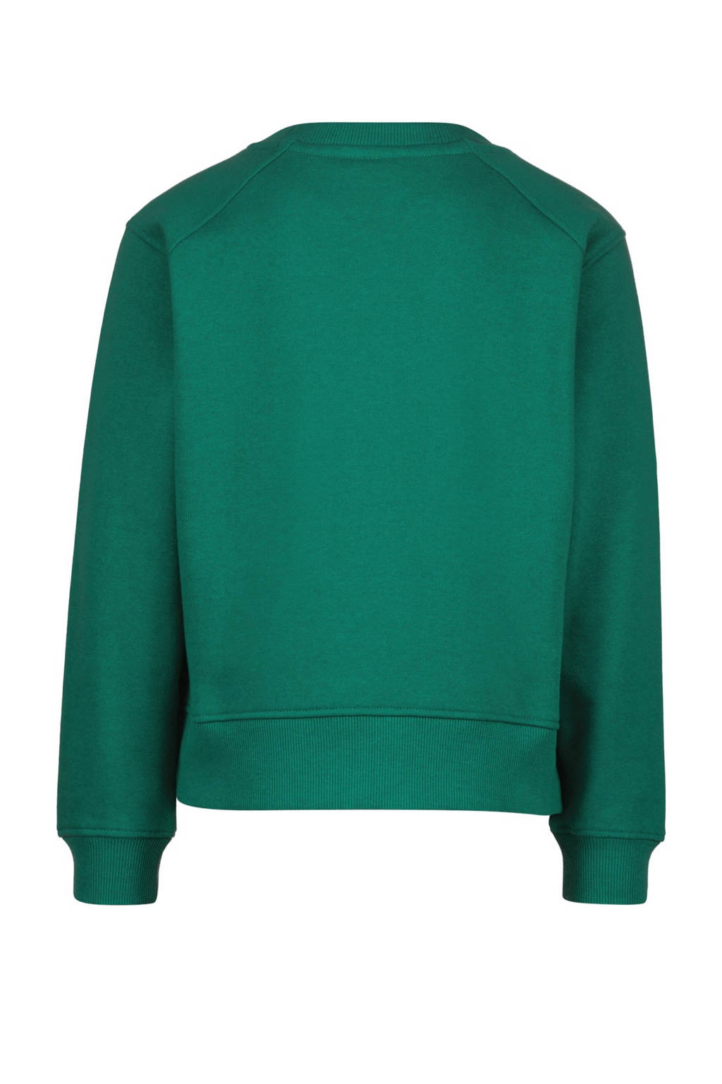Vingino sweater Nila met tekst groen/zwart