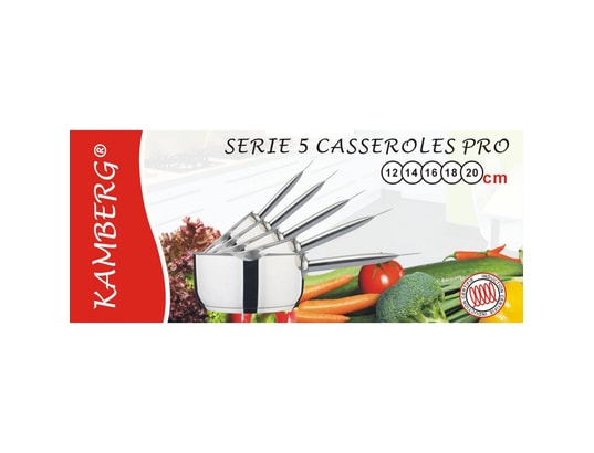 KAMBERG - Serie 5 casseroles pro lourdes inox ®