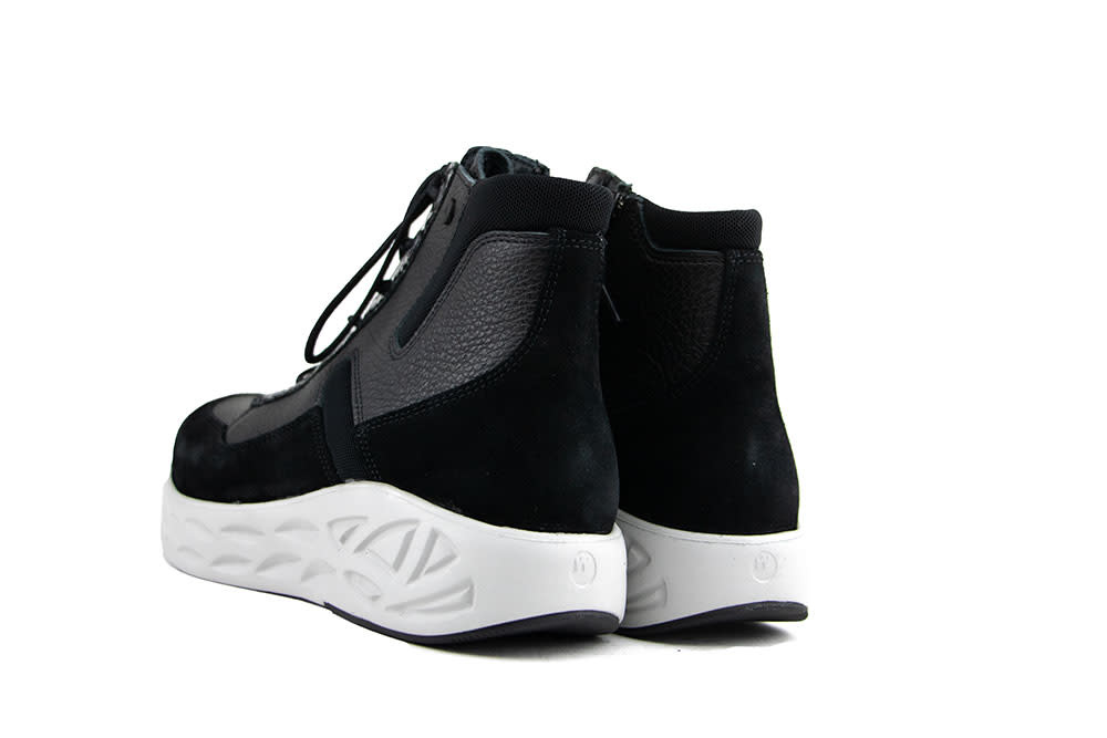 Wolky Hoge Sneaker Leap Leather Black