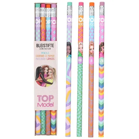 Depesche TOPModel Bleistift 4er Set, 1 Set, 2-fach sortiert