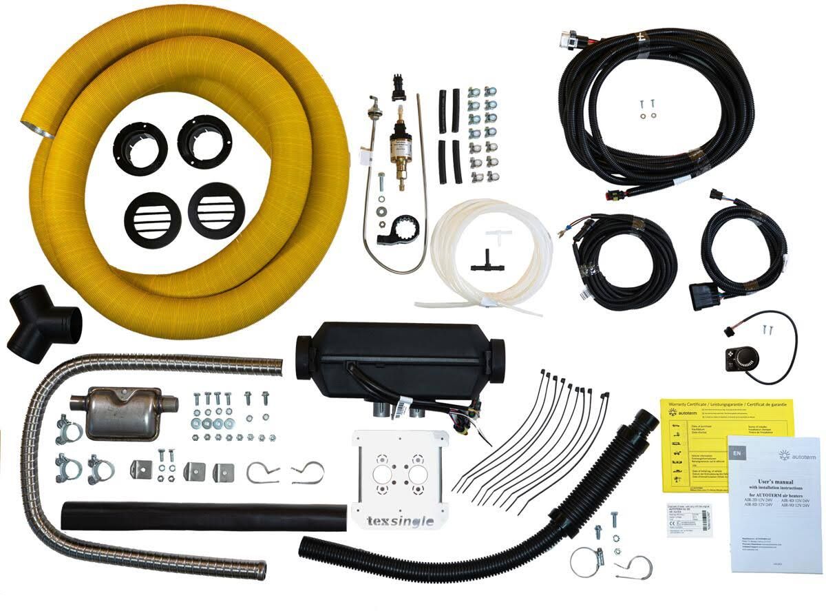 Autoterm tigerexped 99% Camper-Kit Heizungs-Komplettset (12V) mit PU-5 und 48mm Flansch