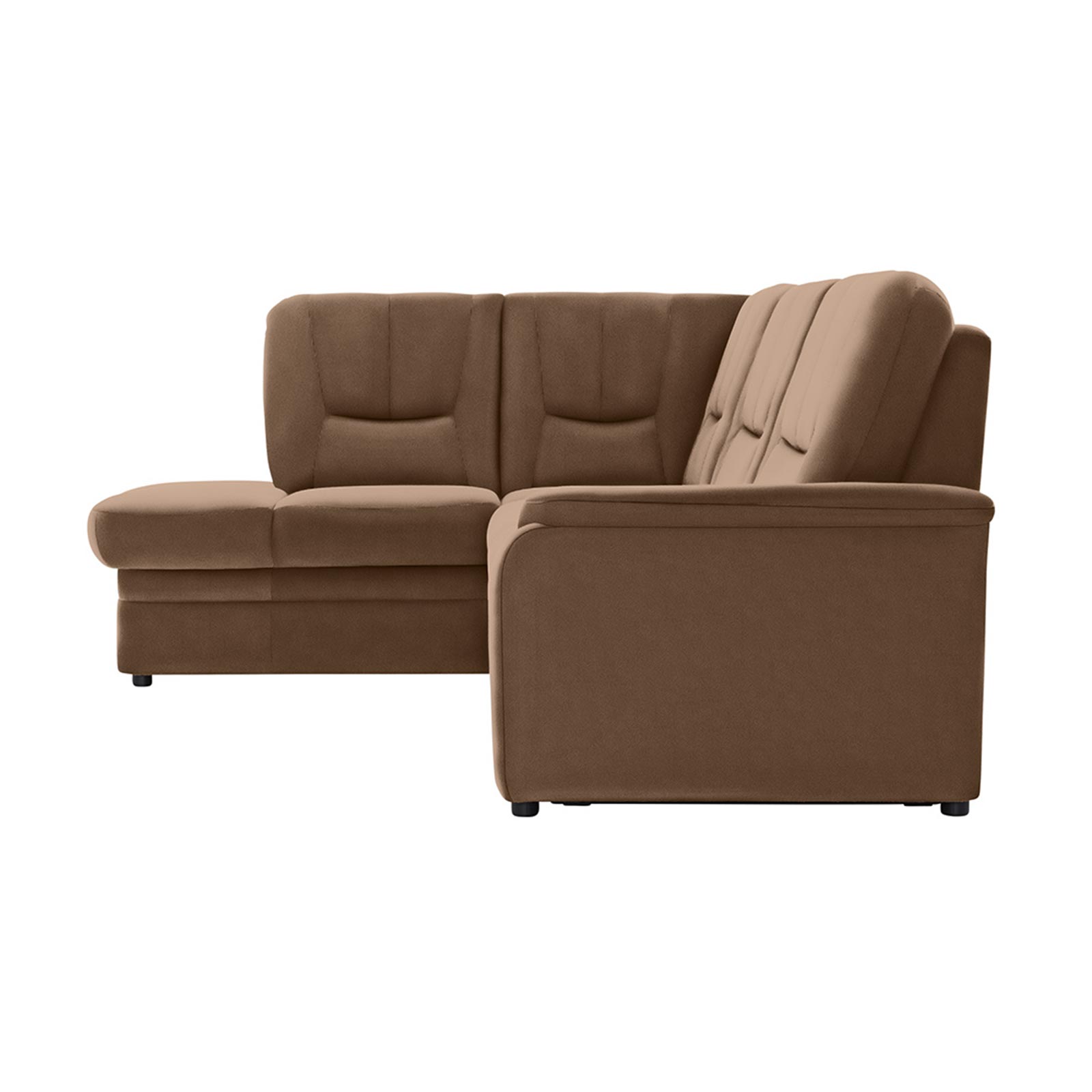 polsterpower Ecksofa - Holiday mandel - Basismodell - Ottomane links
