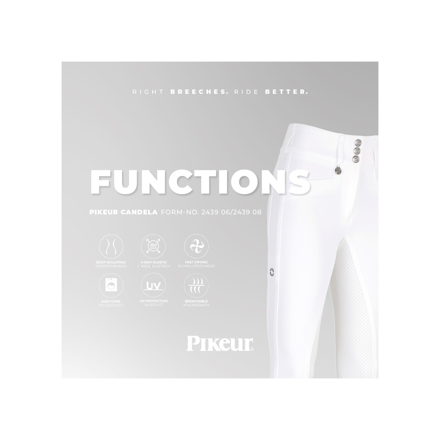 PIKEUR Reithose New Candela FFL - black