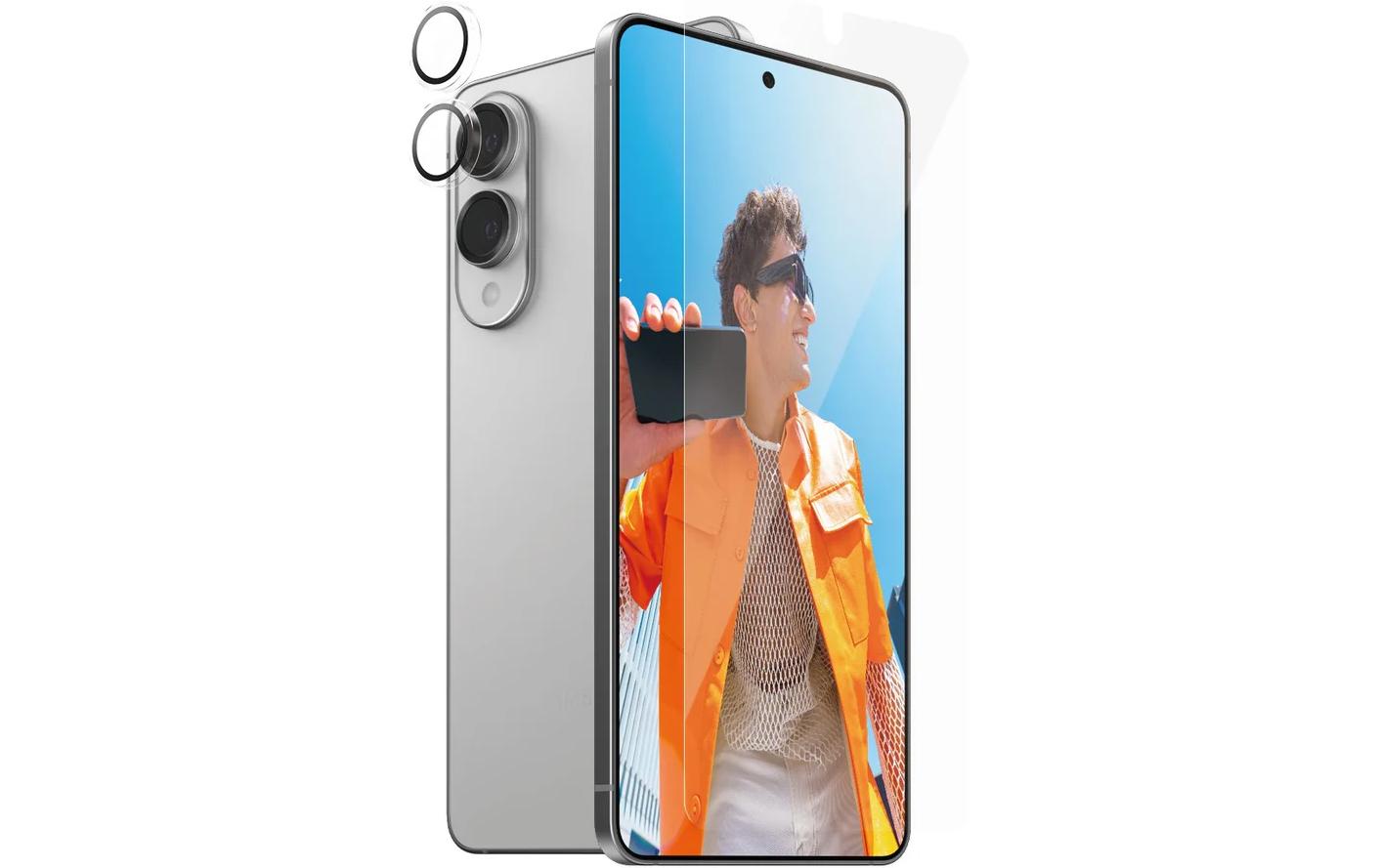 Displayschutz 2-in-1 Set2-in-1 Set bestehend aus Displayschutzglas und passender Schutzhülle für umfassenden Geräteschutz für Samsung Galaxy S25 Edge