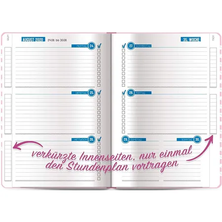 Trötsch Schülerkalender für Schlaue Einhorn 2020/2021