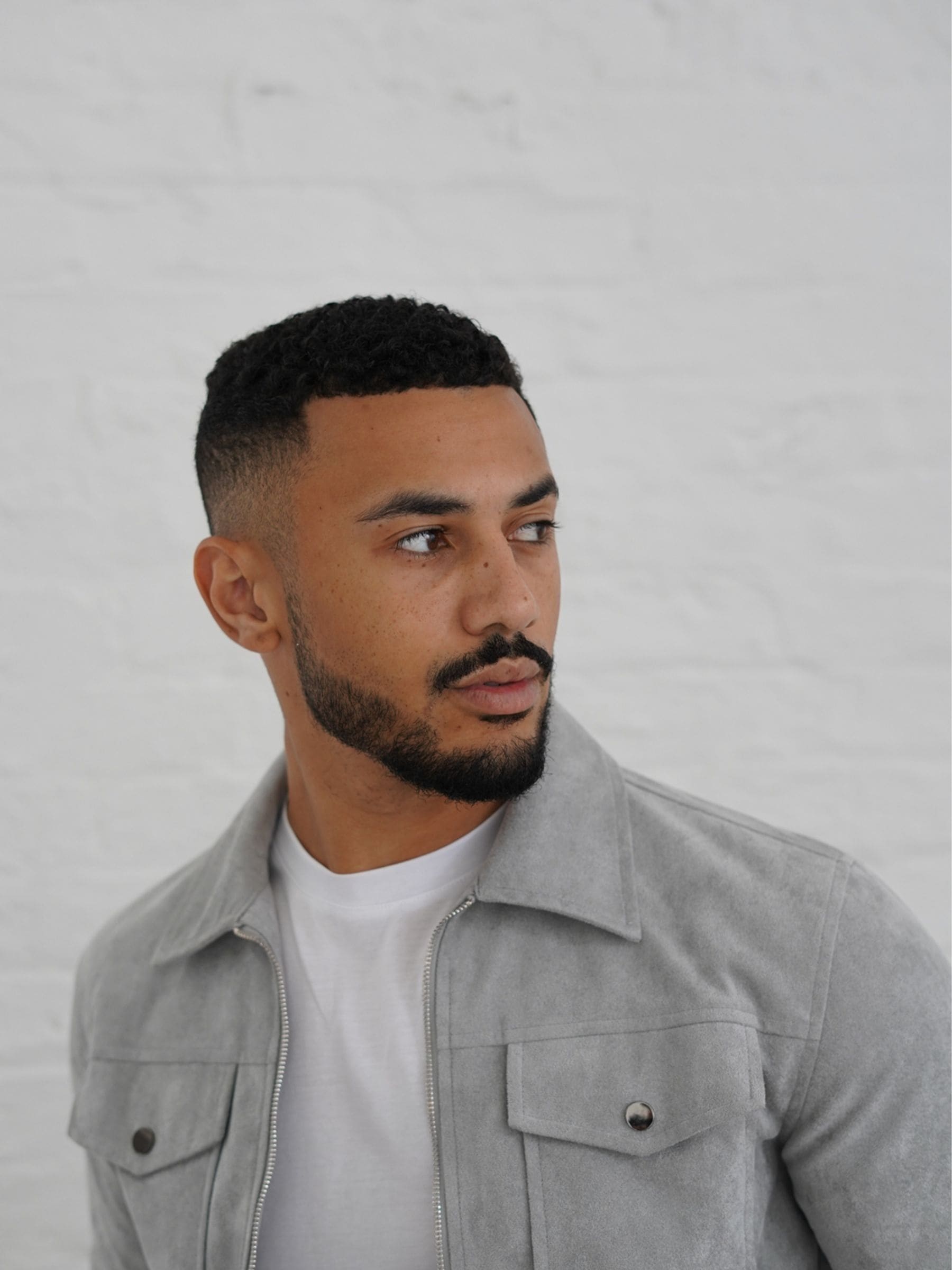 Grijs - CAPO Faux Suede Jacket