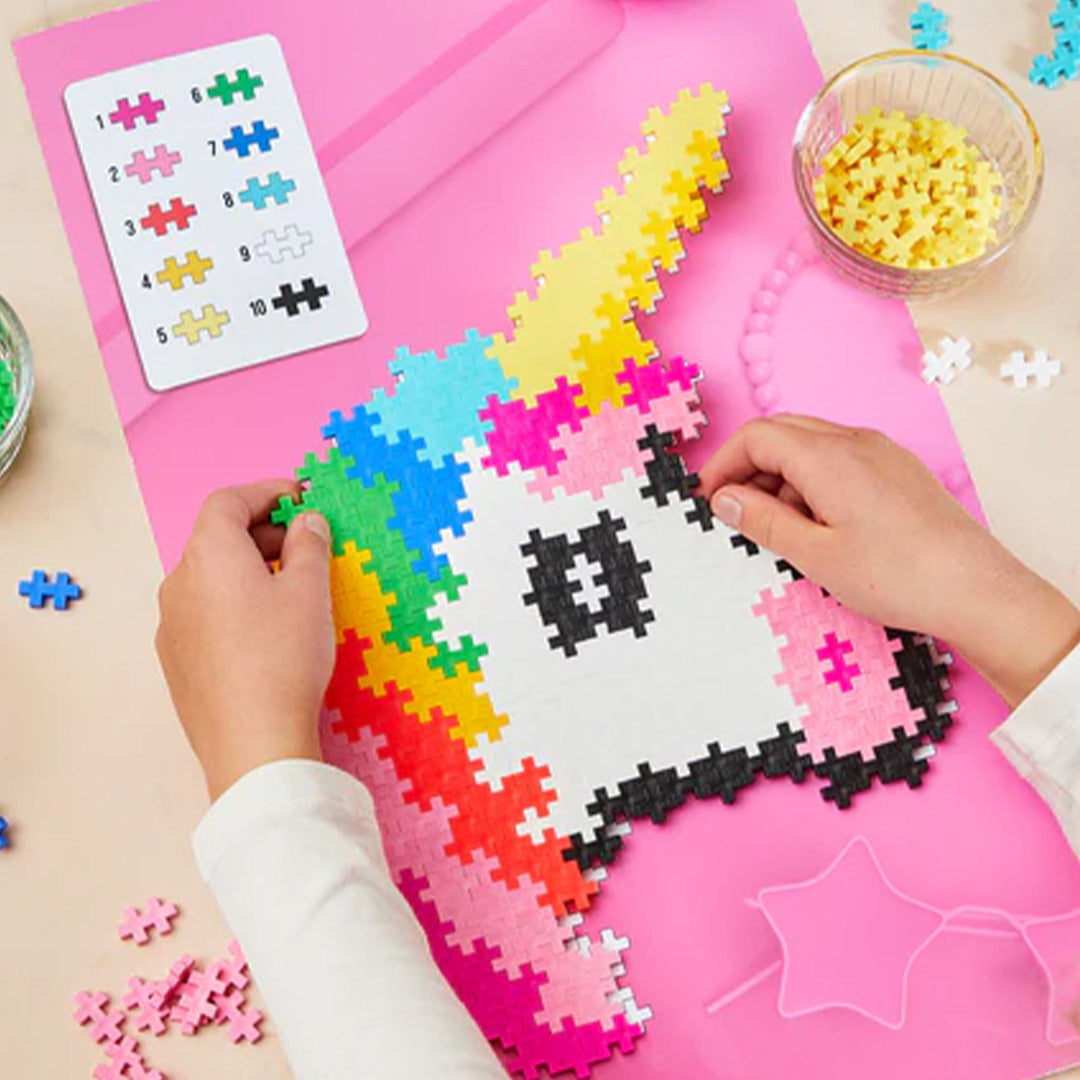 plus-plus bouwstenen puzzle by number - eenhoorn - 250st