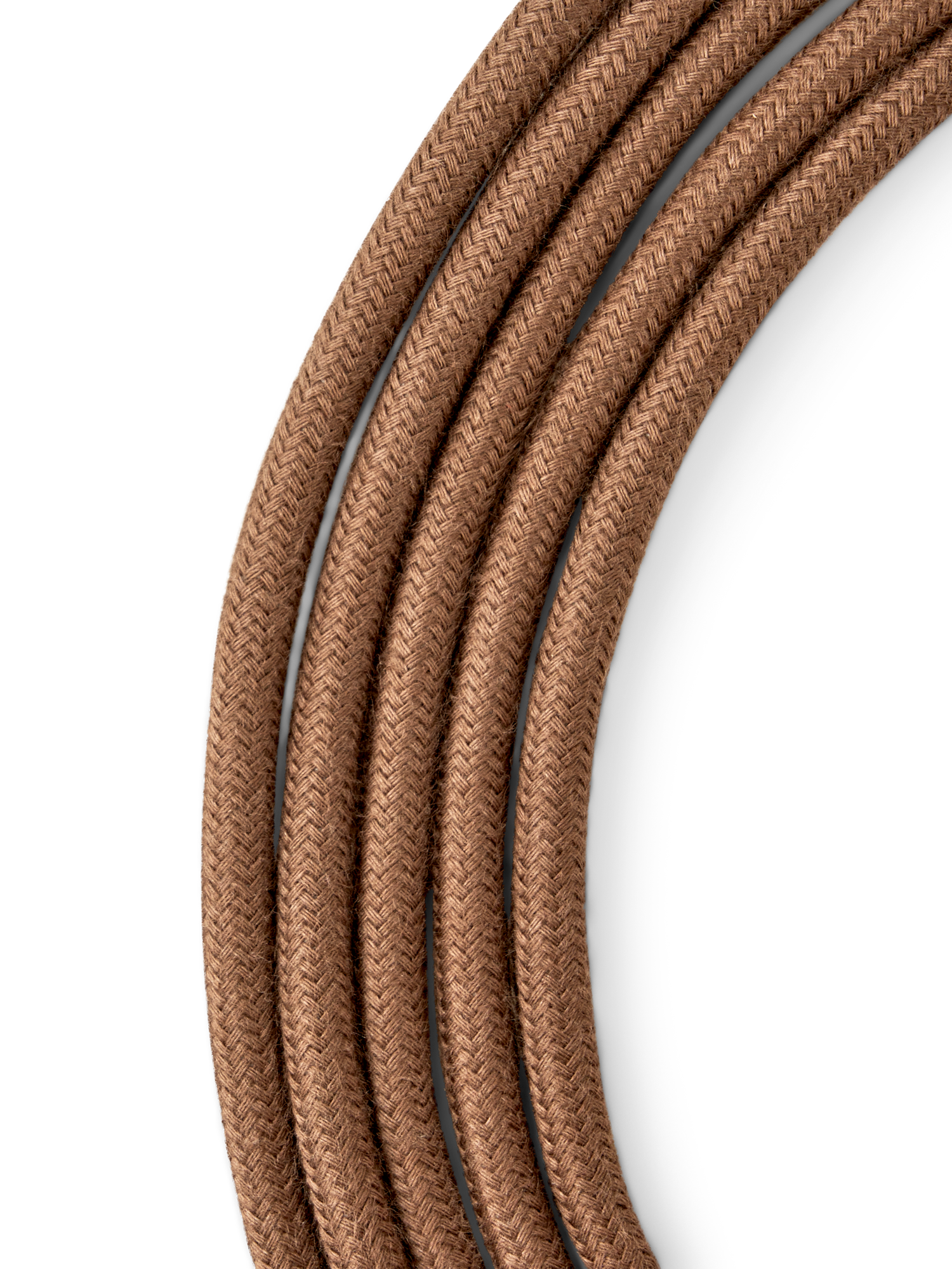 Plug-in pendellampe Natural | Tekstilkabel/bøgetræ og termoplastisk fatning 2,5 m. E27. | Brown | Creative Cables